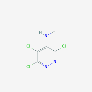 molecular formula C5H4Cl3N3 B8051350 3,5,6-Trichloro-N-methylpyridazin-4-amine 