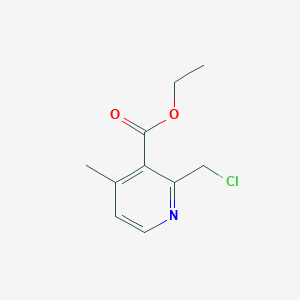 molecular formula C10H12ClNO2 B8051417 Ethyl 2-(chloromethyl)-4-methylpyridine-3-carboxylate 
