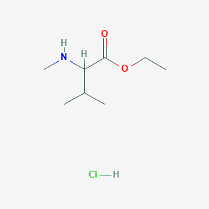molecular formula C8H18ClNO2 B8051697 Ethyl 3-methyl-2-(methylamino)butanoate hydrochloride 