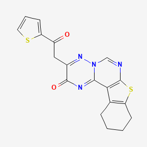 5-(2-Oxo-2-thiophen-2-ylethyl)-11-thia-3,6,7,9-tetrazatetracyclo[8.7.0.02,7.012,17]heptadeca-1(10),2,5,8,12(17)-pentaen-4-one