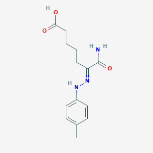 (6E)-7-amino-6-[(4-methylphenyl)hydrazinylidene]-7-oxoheptanoic acid