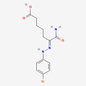 (6E)-7-amino-6-[(4-bromophenyl)hydrazinylidene]-7-oxoheptanoic acid