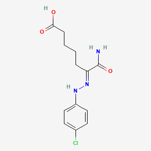 (6E)-7-amino-6-[(4-chlorophenyl)hydrazinylidene]-7-oxoheptanoic acid