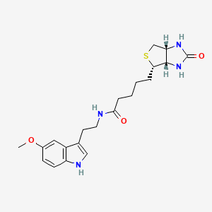 molecular formula C21H28N4O3S B8051919 N-Biotinyl-5-methoxytryptamine 
