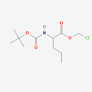 molecular formula C11H20ClNO4 B8052235 Chloromethyl 2-{[(tert-butoxy)carbonyl]amino}pentanoate 
