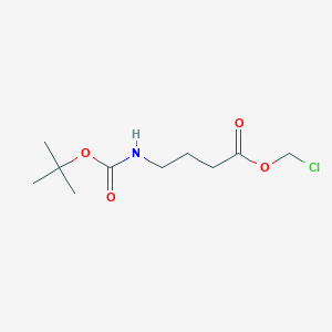 molecular formula C10H18ClNO4 B8052278 CHLOROMETHYL 4-([(TERT-BUTOXY)CARBONYL]AMINO)BUTANOATE 