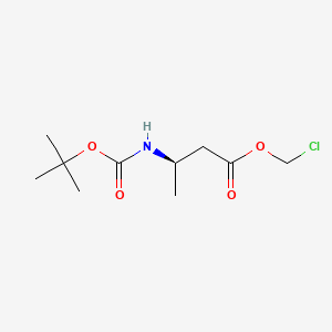 molecular formula C10H18ClNO4 B8052322 (R)-Chloromethyl 3-((tert-butoxycarbonyl)amino)butanoate 