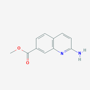 molecular formula C11H10N2O2 B8052529 Methyl 2-aminoquinoline-7-carboxylate 