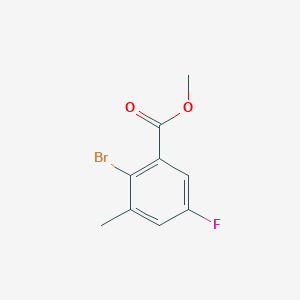 molecular formula C9H8BrFO2 B8052780 Methyl 2-bromo-5-fluoro-3-methylbenzoate 