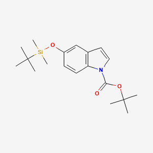molecular formula C19H29NO3Si B8052789 tert-Butyl 5-((tert-butyldimethylsilyl)oxy)-1H-indole-1-carboxylate 