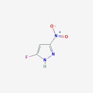 molecular formula C3H2FN3O2 B8052871 5-fluoro-3-nitro-1H-pyrazole 