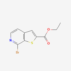 molecular formula C10H8BrNO2S B8052913 Ethyl 7-bromothieno[2,3-c]pyridine-2-carboxylate 