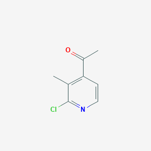 molecular formula C8H8ClNO B8052928 1-(2-Chloro-3-methylpyridin-4-YL)ethanone 