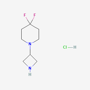 1-(Azetidin-3-yl)-4,4-difluoropiperidine hydrochloride
