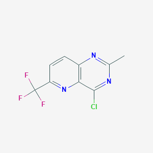 molecular formula C9H5ClF3N3 B8053117 4-Chloro-2-methyl-6-(trifluoromethyl)pyrido[3,2-d]pyrimidine 