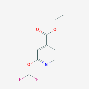 molecular formula C9H9F2NO3 B8053307 Ethyl 2-(difluoromethoxy)isonicotinate 