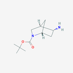 molecular formula C11H20N2O2 B8053314 tert-butyl (1R,4R,5R)-5-amino-2-azabicyclo[2.2.1]heptane-2-carboxylate 