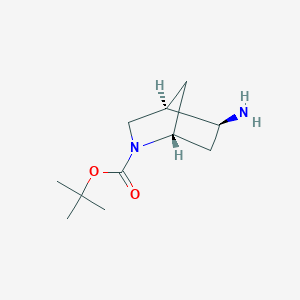 molecular formula C11H20N2O2 B8053322 tert-Butyl (1R,4R,5S)-5-amino-2-azabicyclo[2.2.1]heptane-2-carboxylate 