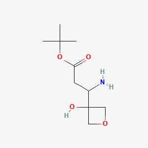 molecular formula C10H19NO4 B8053366 Tert-butyl 3-amino-3-(3-hydroxyoxetan-3-yl)propanoate 