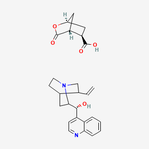 molecular formula C26H30N2O5 B8053403 (1R)-quinolin-4-yl(5-vinylquinuclidin-2-yl)methanol (1R,4R,5R)-3-oxo-2-oxabicyclo[2.2.1]heptane-5-carboxylate 