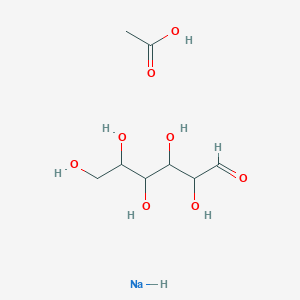 molecular formula C8H17NaO8 B8053653 acetic acid;2,3,4,5,6-pentahydroxyhexanal;sodium hydride 
