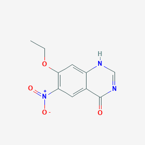 molecular formula C10H9N3O4 B8054068 7-ethoxy-6-nitro-1H-quinazolin-4-one 