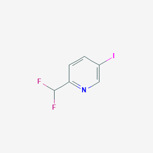 molecular formula C6H4F2IN B8054084 2-(Difluoromethyl)-5-iodopyridine 