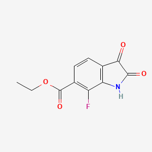 molecular formula C11H8FNO4 B8054090 Ethyl 7-fluoro-2,3-dioxoindoline-6-carboxylate 