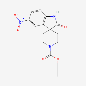 molecular formula C17H21N3O5 B8054128 tert-Butyl 5-nitro-2-oxospiro[indoline-3,4'-piperidine]-1'-carboxylate 