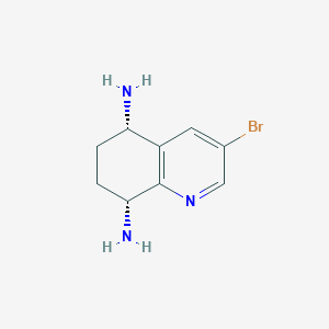 molecular formula C9H12BrN3 B8054504 (5S,8R)-3-bromo-5,6,7,8-tetrahydroquinoline-5,8-diamine 