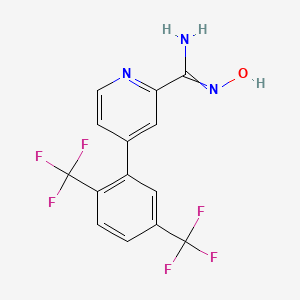 molecular formula C14H9F6N3O B8054574 4-(2,5-Bistrifluoromethylphenyl)pyridine-2-carboxamide oxime 