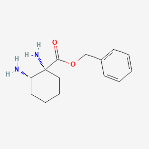 molecular formula C14H20N2O2 B8054690 benzyl (1R,2S)-1,2-diaminocyclohexane-1-carboxylate 
