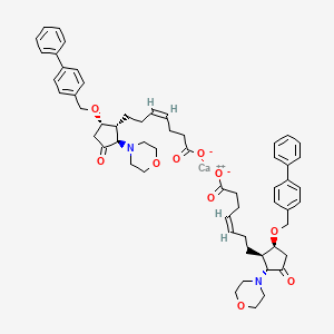 molecular formula C58H68CaN2O10 B8054845 calcium;(Z)-7-[(1R,2R,5S)-2-morpholin-4-yl-3-oxo-5-[(4-phenylphenyl)methoxy]cyclopentyl]hept-4-enoate 
