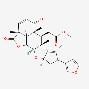 molecular formula C27H30O7 B8054874 methyl 2-[(1R,2S,4R,9R,10S,11R,15R)-6-(furan-3-yl)-7,9,11,15-tetramethyl-12,16-dioxo-3,17-dioxapentacyclo[9.6.1.02,9.04,8.015,18]octadeca-7,13-dien-10-yl]acetate 