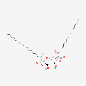 molecular formula C42H70CaO10 B8054893 calcium;(2R)-4-hexadecanoyl-2-(hydroxymethyl)-5-oxo-2H-furan-3-olate 