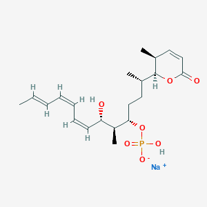 molecular formula C21H32NaO7P B8054931 sodium;[(2S,5S,6S,7S,8Z,10Z,12E)-7-hydroxy-6-methyl-2-[(2S,3S)-3-methyl-6-oxo-2,3-dihydropyran-2-yl]tetradeca-8,10,12-trien-5-yl] hydrogen phosphate 