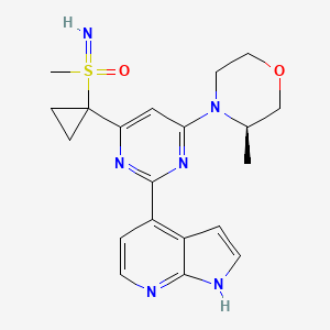 4-{4-[(3R)-3-methylmorpholin-4-yl]-6-[1-(S-methylsulfonimidoyl)cyclopropyl]pyrimidin-2-yl}-1H-pyrrolo[2,3-b]pyridine