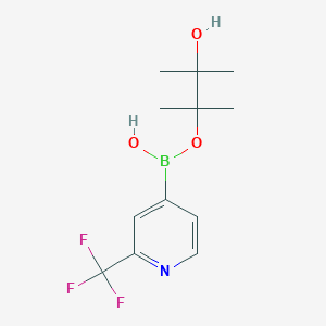 (3-Hydroxy-2,3-dimethylbutan-2-yl)oxy-[2-(trifluoromethyl)pyridin-4-yl]borinic acid