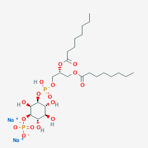 molecular formula C25H46Na2O16P2 B8055567 disodium;[(1R,2R,3S,4R,5S,6S)-3-[[(2R)-2,3-di(octanoyloxy)propoxy]-hydroxyphosphoryl]oxy-2,4,5,6-tetrahydroxycyclohexyl] phosphate 