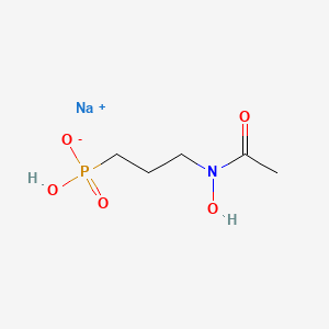 molecular formula C5H11NNaO5P B8055573 sodium;3-[acetyl(hydroxy)amino]propyl-hydroxyphosphinate 