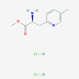 molecular formula C10H16Cl2N2O2 B8055779 Methyl (S)-2-amino-3-(5-methylpyridin-2-YL)propanoate 2hcl 