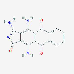 molecular formula C16H10N4O3 B080558 1H-Naphth(2,3-f)isoindole-1,5,10-trione, 4,11-diamino-2,3-dihydro-3-imino- CAS No. 13418-50-3