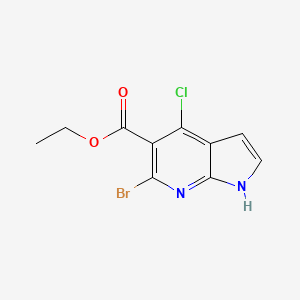 molecular formula C10H8BrClN2O2 B8055853 Ethyl 6-bromo-4-chloro-1h-pyrrolo[2,3-b]pyridine-5-carboxylate 