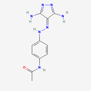 molecular formula C11H13N7O B8055871 N-[4-[2-(3,5-diaminopyrazol-4-ylidene)hydrazinyl]phenyl]acetamide 