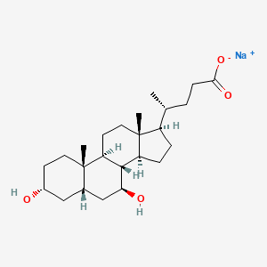 molecular formula C24H39NaO4 B8055934 sodium;(4R)-4-[(3R,5S,7S,8R,9S,10S,13R,14S,17R)-3,7-dihydroxy-10,13-dimethyl-2,3,4,5,6,7,8,9,11,12,14,15,16,17-tetradecahydro-1H-cyclopenta[a]phenanthren-17-yl]pentanoate 