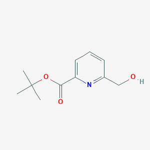 molecular formula C11H15NO3 B8056345 tert-Butyl 6-(hydroxymethyl)picolinate 