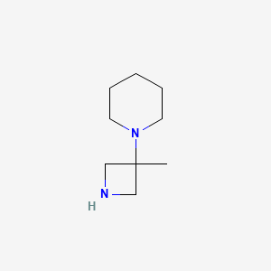 molecular formula C9H18N2 B8056399 1-(3-METHYL-3-AZETIDINYL)-PIPERIDINE 