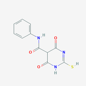 molecular formula C11H9N3O3S B8056565 4,6-dioxo-N-phenyl-2-sulfanyl-1H-pyrimidine-5-carboxamide 
