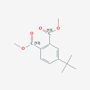 molecular formula C14H18O4 B8056622 Dimethyl 4-tert-butylphthalate, carbonyl-13C2 