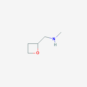 molecular formula C5H11NO B8056785 Methyl[(oxetan-2-yl)methyl]amine 